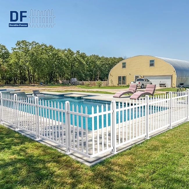 White Vinyl Pool Fence